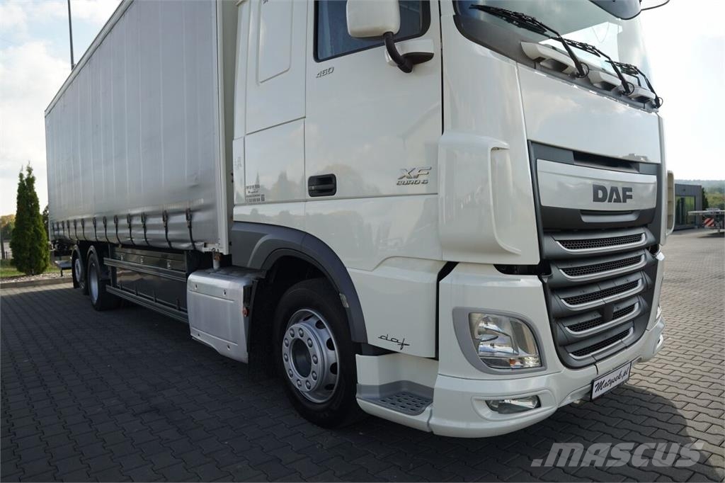 DAF XF 460 / 6x2 / FIRANKA - 9,4 M / SOLÓWKA / WINDA D Curtainsider trucks