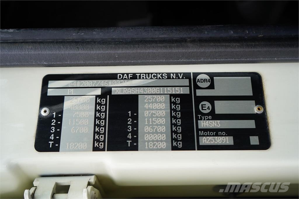 DAF XF / 460 / ACC / E 6 / SSC / FIRANKA / 19 PALET /  Camiones de caja de lona