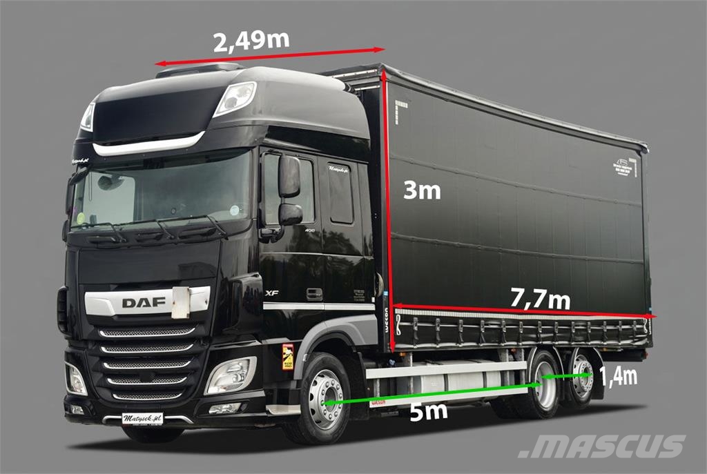 DAF XF 480 Priekabos su tentu