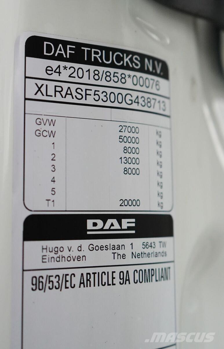 DAF XF / 480 / ACC / E 6 / BDF MULTI / 7.15 , 7.45 , 7 Šasije I ovjese
