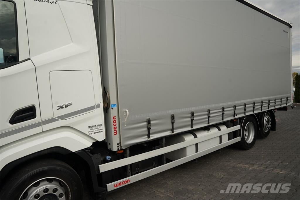 DAF XF 480 / FIRANKA / 6X2 / I-PARK COOL / OŚ PODNOSZ 篷布货车