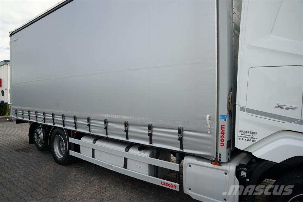 DAF XF 480 / FIRANKA / 6X2 / I-PARK COOL / OŚ PODNOSZ 篷布货车