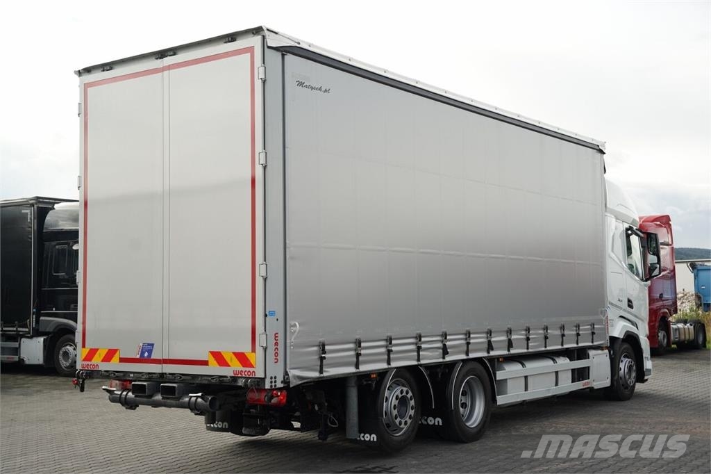 DAF XF 480 / FIRANKA / 6X2 / I-PARK COOL / OŚ PODNOSZ 篷布货车
