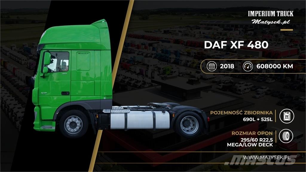 DAF XF 480 / MEGA / SUPER SPACE CAB / LOW DECK / EURO Tegljači