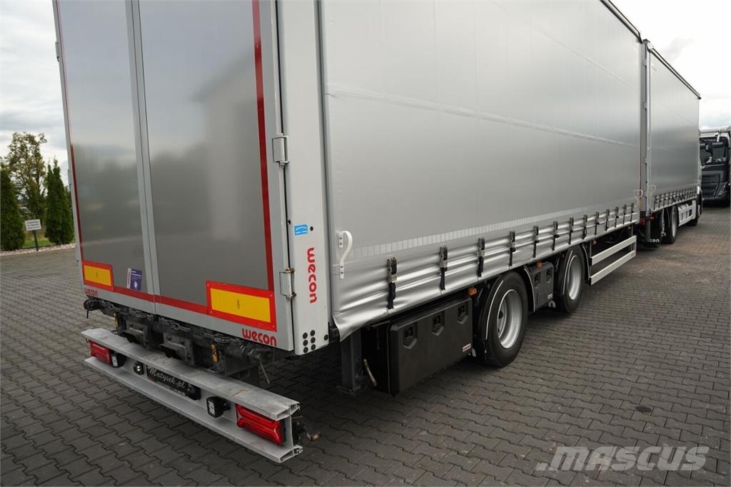 DAF XF 480 / ZESTAW TANDEM / 120 M3 / OŚ PODNOSZONA / 篷布货车