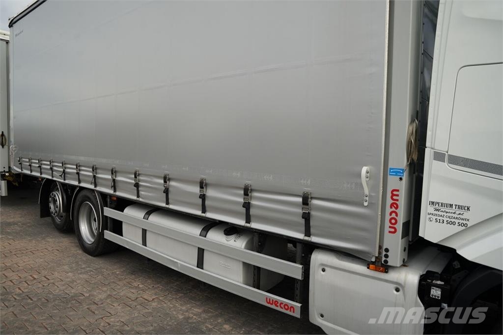DAF XF 480 / ZESTAW TANDEM / 120 M3 / OŚ PODNOSZONA / 篷布货车