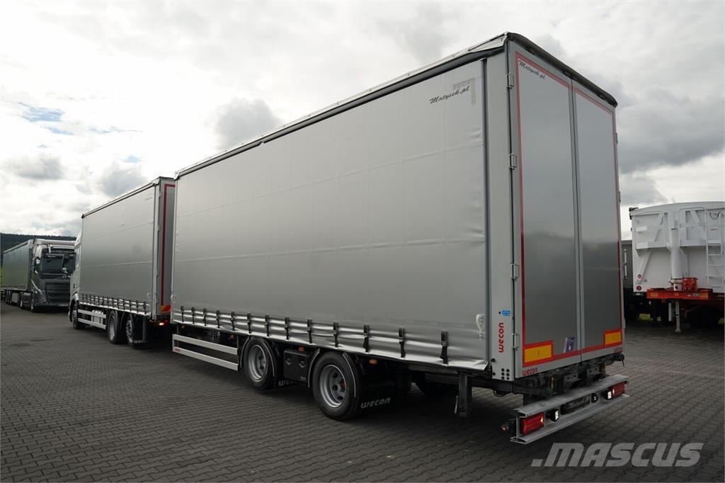 DAF XF 480 / ZESTAW TANDEM / 120 M3 / OŚ PODNOSZONA / 篷布货车