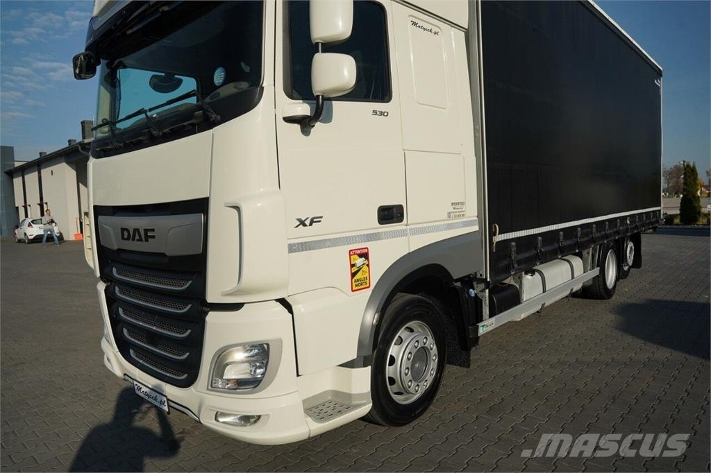 DAF XF 530 / 6X2 / SOLÓWKA / FIRANKA - 7,75 M / DACH P Tentautod