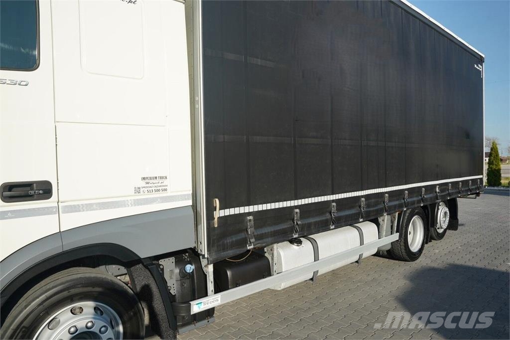 DAF XF 530 / 6X2 / SOLÓWKA / FIRANKA - 7,75 M / DACH P Tentautod