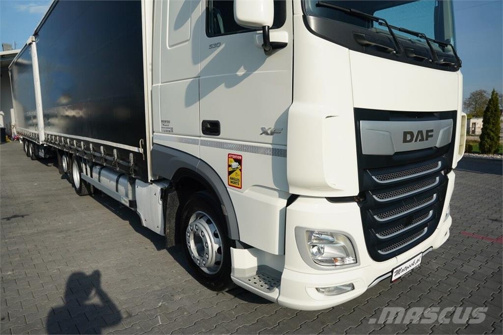 DAF XF 530 / ZESTAW TANDEM / 120 M3 / PRZEJAZDOWY / 6x Tentautod