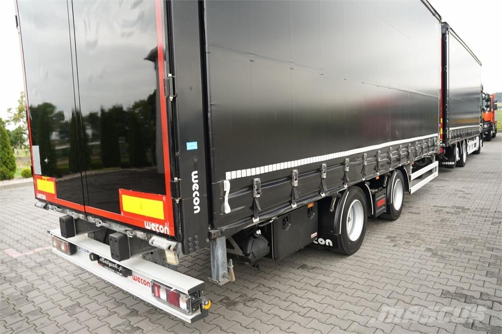 DAF XF XF 480 / ZESTAW TANDEM 120 M3 / PRZEJAZDOWY / Priekabos su tentu