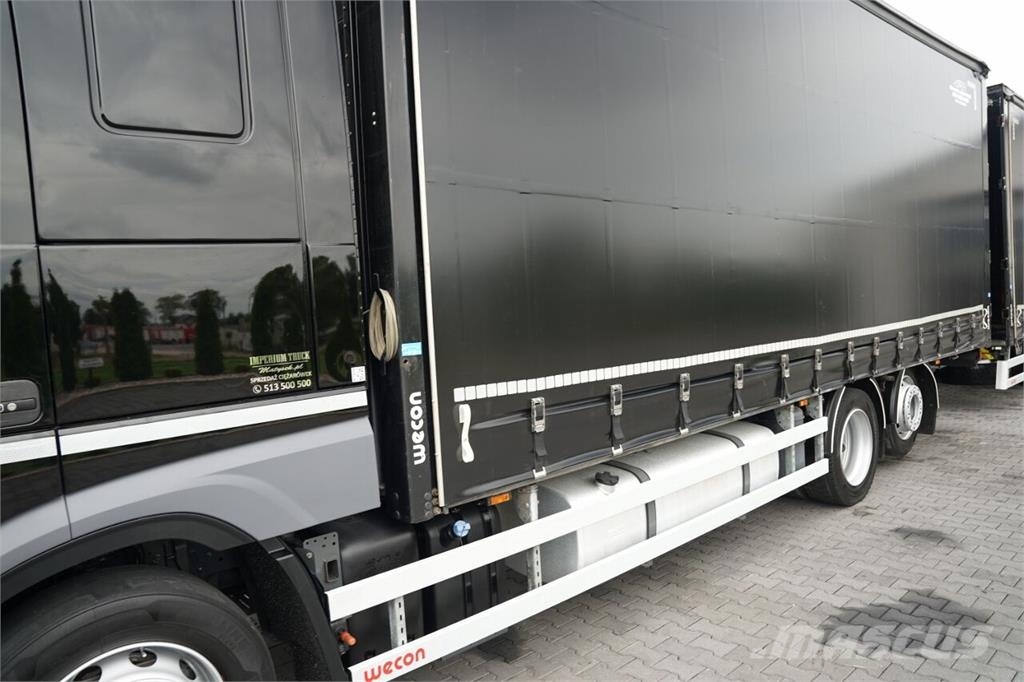 DAF XF XF 480 / ZESTAW TANDEM 120 M3 / PRZEJAZDOWY / Priekabos su tentu