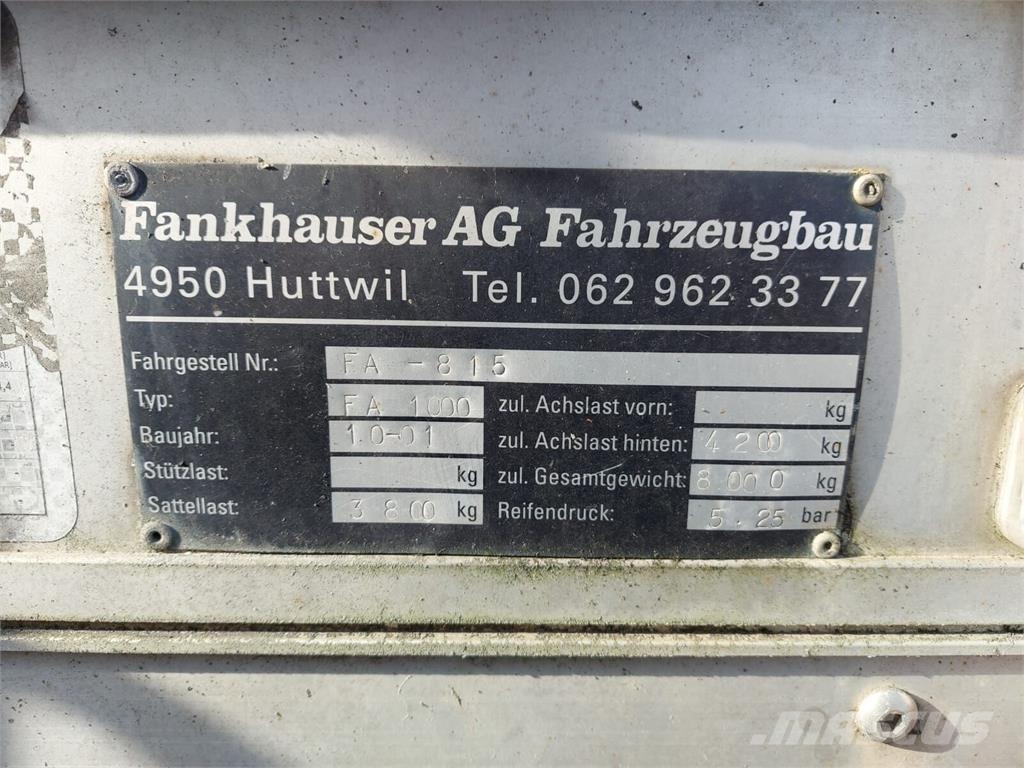 Fankhauser BE BE Trailer Pritsche+Plane - LBW Zepr Other trucks