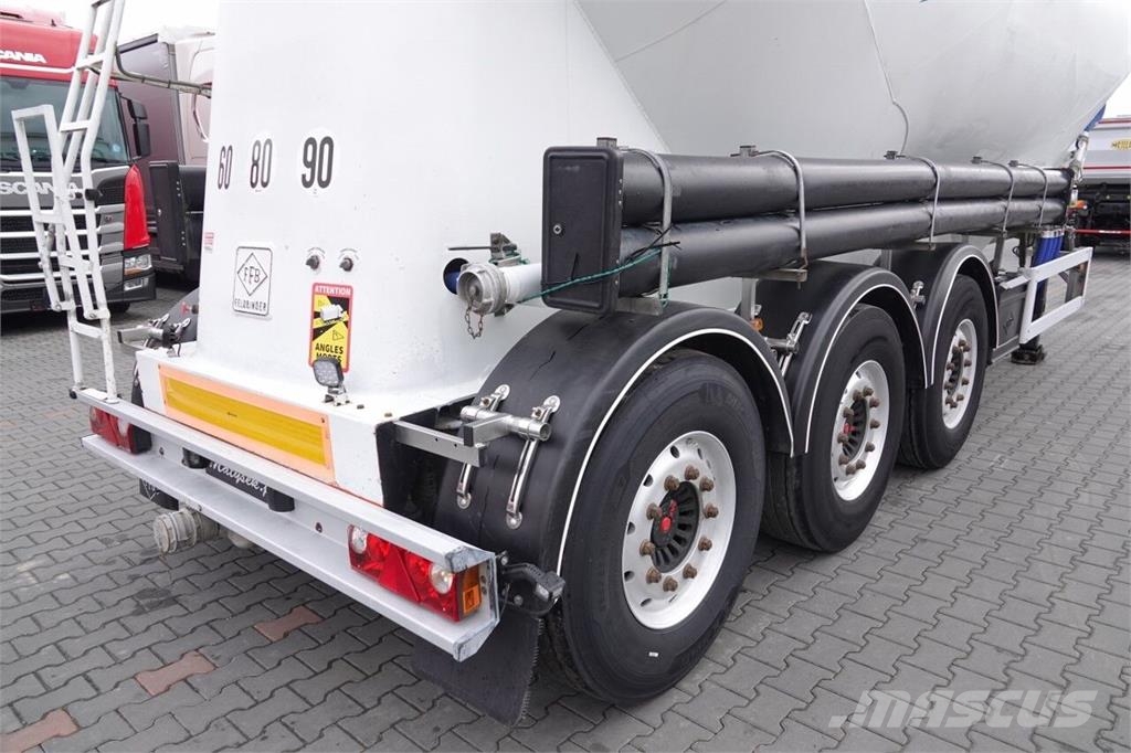 Feldbinder CEMENTONACZEPA / 2 KOMORY / 37 000 L / SILOS / DO Tanker semi-trailers