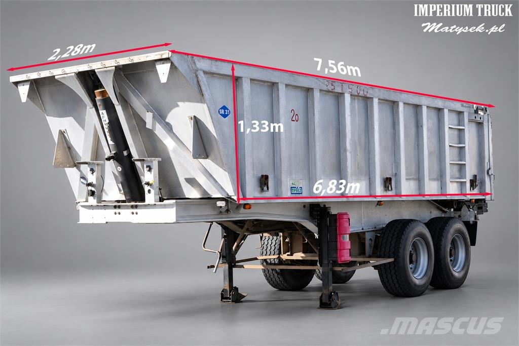 General Trailers WYWROTKA / 22 m3 / 2 OSIOWA /  CAŁA ALUMI نصف مقطورات قلابة