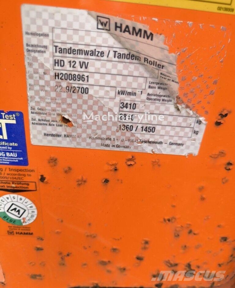 Hamm HD 12 VV - Mini road roller Tvilling tromle