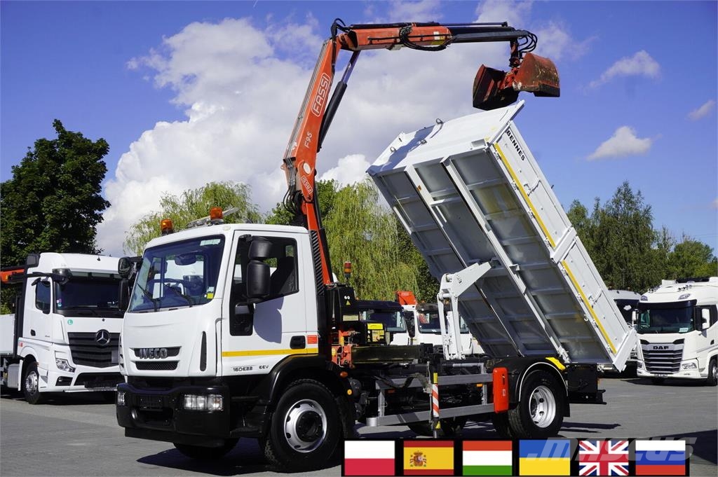 Iveco Eurocargo 160 E22K tipper / 60 tho. km!!! / Fassi Camiones bañeras basculantes o volquetes