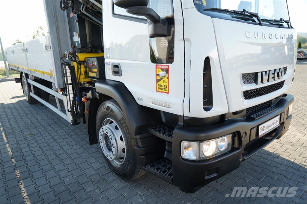 Iveco EUROCARGO 180E25 / BURTOWA - 7,3 M / HDS HYVA CRAN Camion plateau