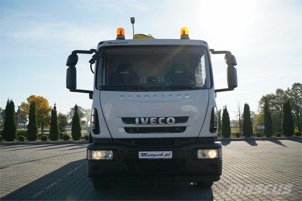 Iveco EUROCARGO 180E25 / BURTOWA - 7,3 M / HDS HYVA CRAN Camion plateau