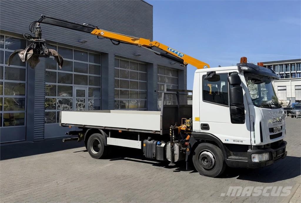 Iveco ML 80 E18/P / Kinshofer Grab / Crane 平板栏板货车