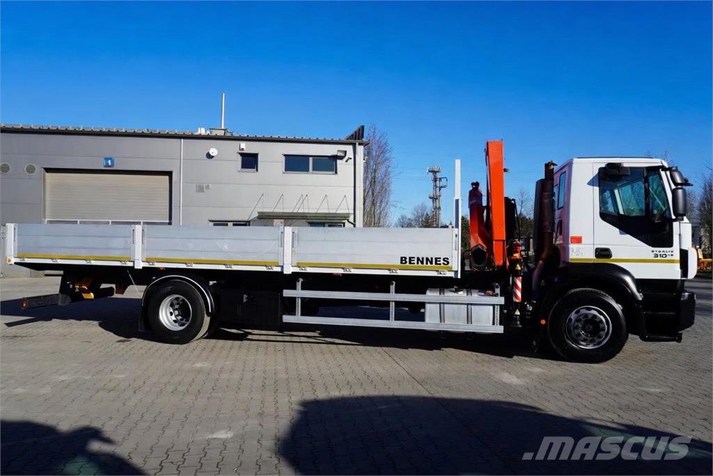 Iveco STRALIS 19.310 / E6 / Flatbed 19 EPAL / FASSI F135 平板栏板货车