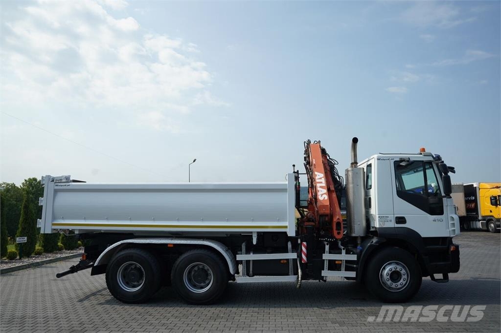 Iveco TRAKKER 410 / 6X4 / 2 STR. WYWROTKA + HDS ATLAS 12 Kipper