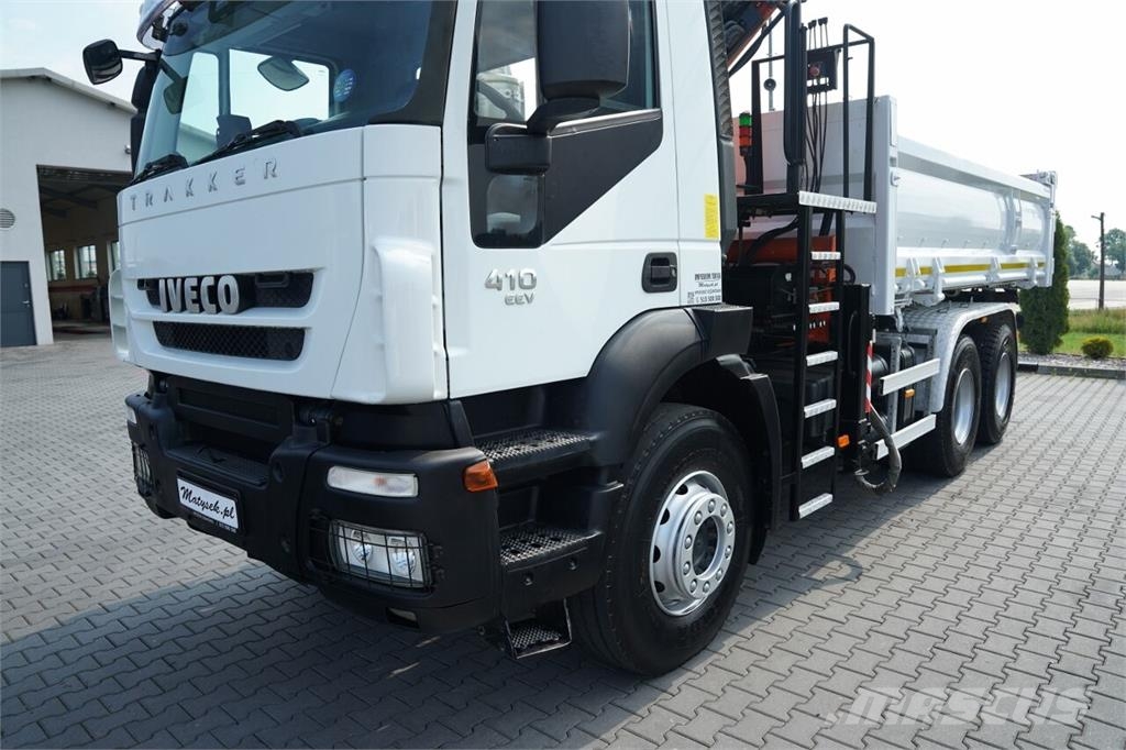 Iveco TRAKKER 410 / 6X4 / 2 STR. WYWROTKA + HDS ATLAS 12 Kipper