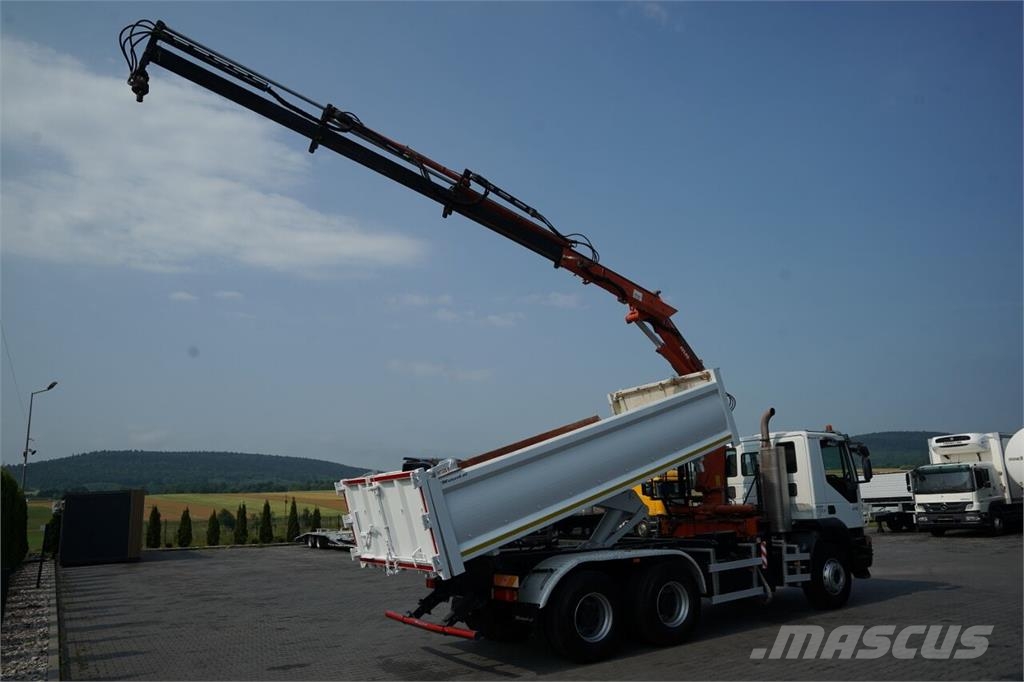 Iveco TRAKKER 410 / 6X4 / 2 STR. WYWROTKA + HDS ATLAS 12 Kipper