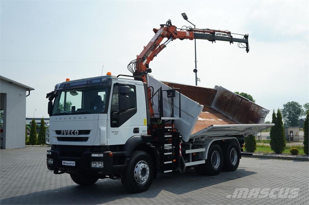 Iveco TRAKKER 410 / 6X4 / 2 STR. WYWROTKA + HDS ATLAS 12 Kipper