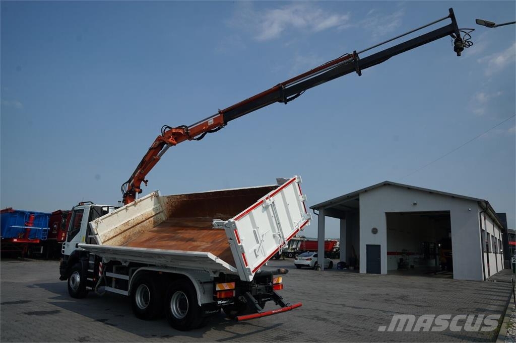 Iveco TRAKKER 410 / 6X4 / 2 STR. WYWROTKA + HDS ATLAS 12 Kipper