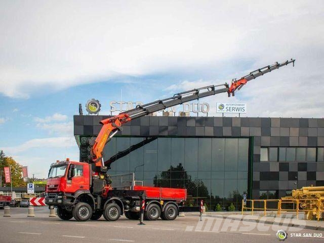 Iveco TRAKKER 450 8x8 Palfinger PK 72002 Crane Winch Lastbil med lad/Flatbed