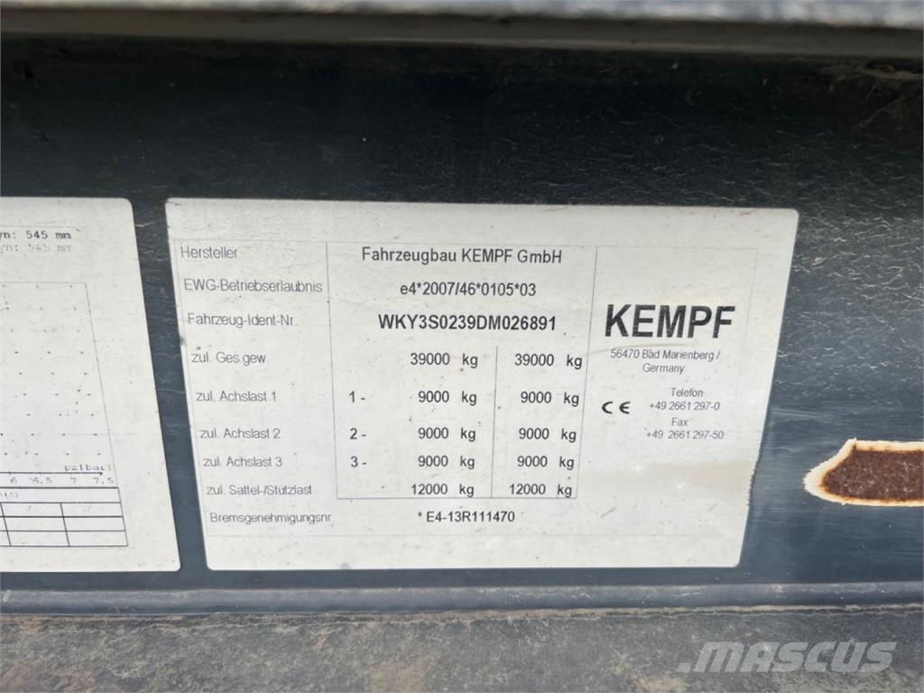Kempf SKM 35/3 -/50-KBM-/2-unite Kippladerauflieger