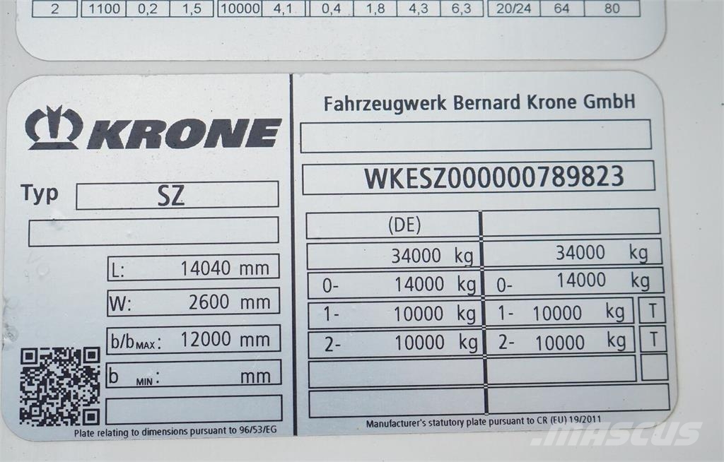Krone CHŁODNIA / CARRIER VECTOR 1350 / 2509 MTH / WINDA Semi remorque frigorifique