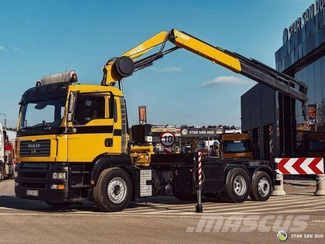 MAN TGA 18.440 6x2 FASSI F 210 A.24 Crane Rotator Hákový nosič kontejnerů