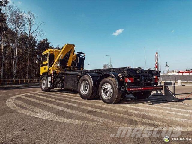 MAN TGA 18.440 6x2 FASSI F 210 A.24 Crane Rotator Hákový nosič kontejnerů