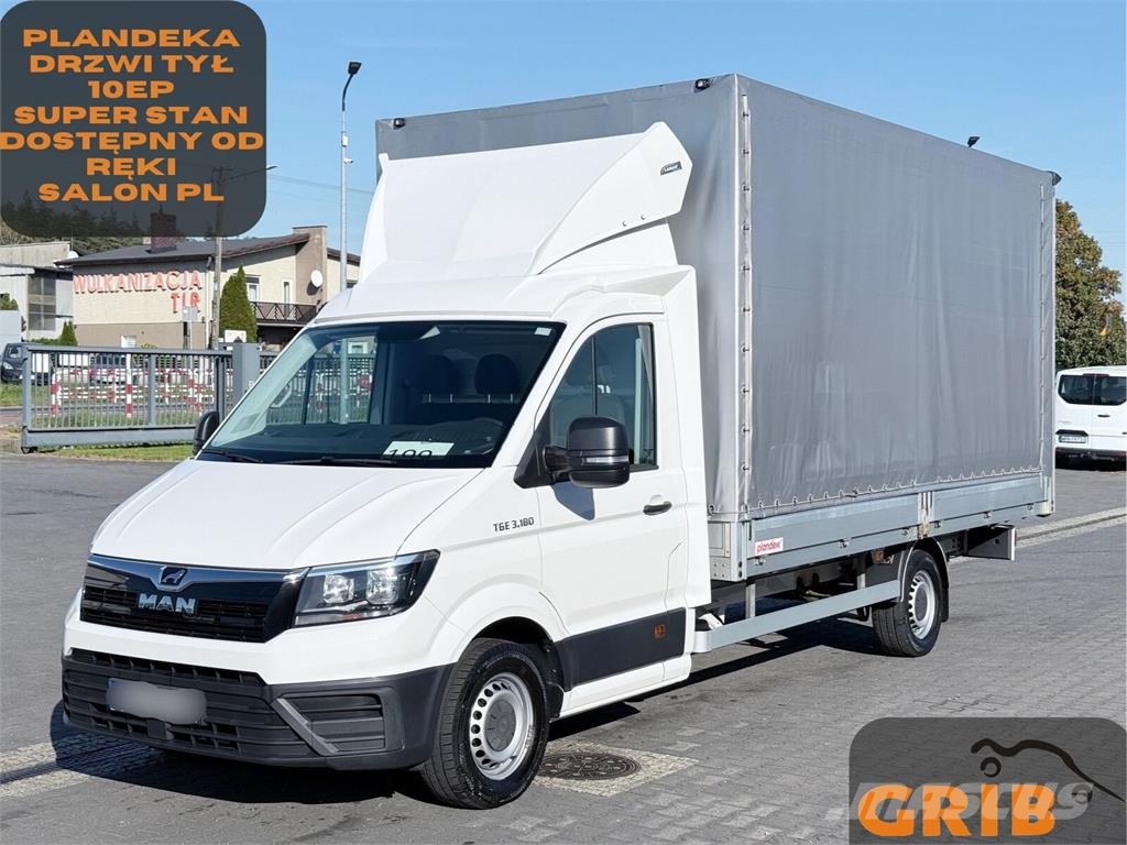 MAN TGE 3.180 10EP Plandeka + Drzwi Salon PL, Jeden Wł شاحنات أخرى