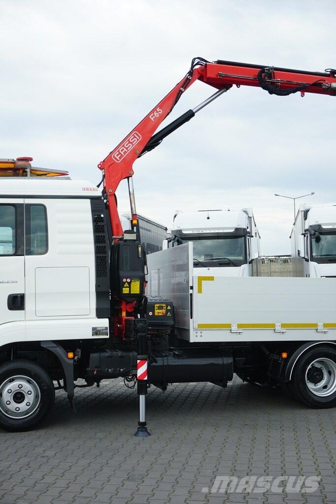 MAN TGL / 12.250 / SKRZYNIOWY + HDS / FASSI F 65 / PIL Camiones de cama baja