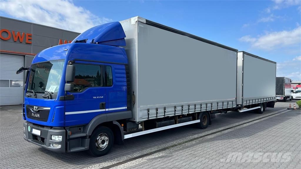 MAN TGL 12.250 EURO 6 CURTAIN TILT TANDEM TARPAULIN Camión con caja abierta