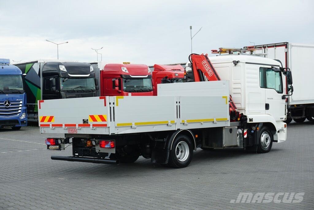 MAN TGL / 12.250 / SKRZYNIOWY + HDS / FASSI F 65 / PIL Camiones de cama baja