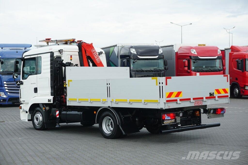 MAN TGL / 12.250 / SKRZYNIOWY + HDS / FASSI F 65 / PIL Camiones de cama baja