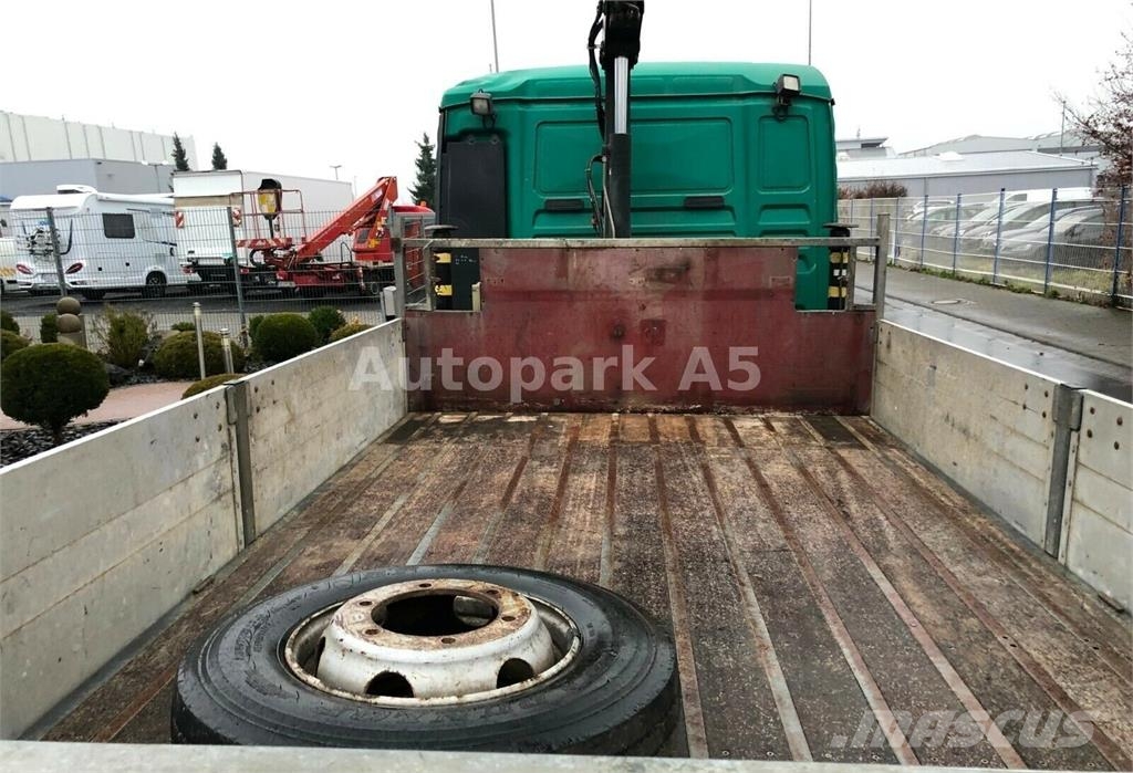 MAN TGL 8.180 Flatbed + Crane Hiab 055 플랫베드/드롭사이드 트럭