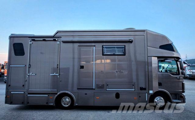 MAN TGL WMS Pferdetransporter Wohnmobil 3 Pferde Camiones para transporte de animales