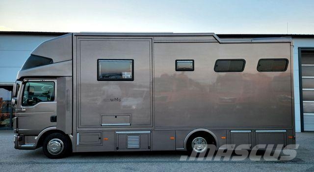 MAN TGL WMS Pferdetransporter Wohnmobil 3 Pferde Camiones para transporte de animales