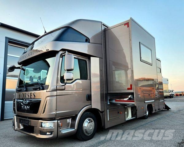 MAN TGL WMS Pferdetransporter Wohnmobil 3 Pferde Camiones para transporte de animales