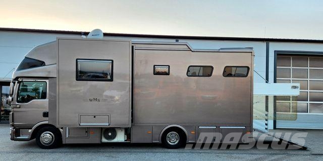 MAN TGL WMS Pferdetransporter Wohnmobil 3 Pferde Camiones para transporte de animales