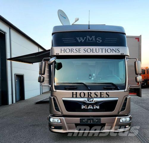 MAN TGL WMS Pferdetransporter Wohnmobil 3 Pferde Camiones para transporte de animales