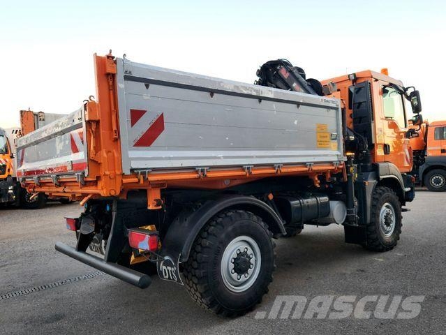 MAN TGM 13.290 4x4 HIAB 088 E-3 Kran Funk Single Самосвал