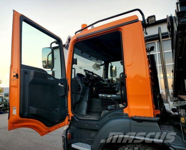 MAN TGM 13.290 4x4 HIAB 088 E-3 Kran Funk Single Самосвал