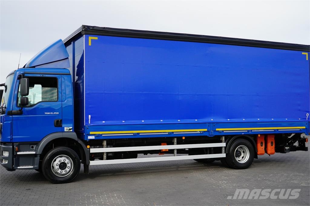 MAN TGM / 15.250 / E 6 / BURTOFIRANKA + WINDA / 18 PAL Zaplachtované vozy