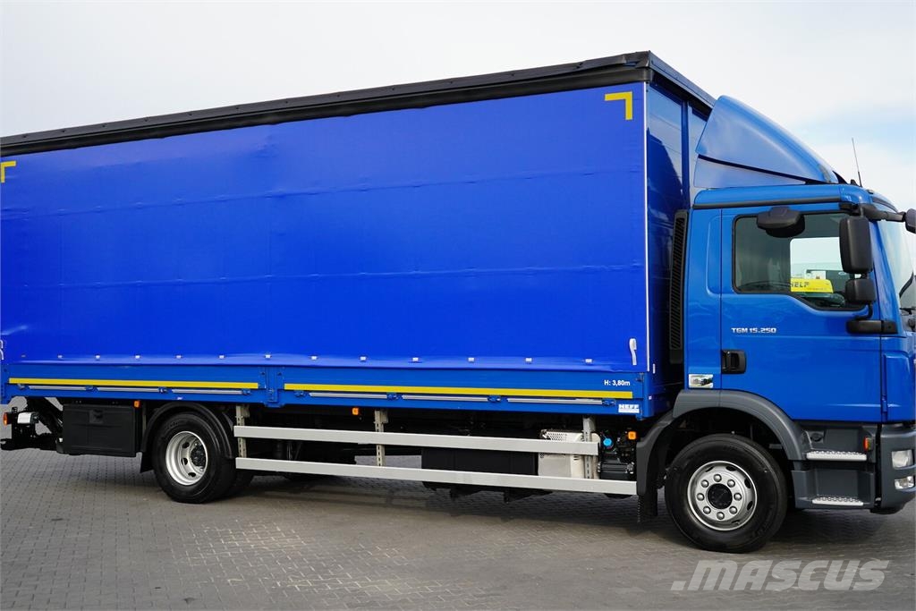 MAN TGM / 15.250 / E 6 / BURTOFIRANKA + WINDA / 18 PAL Zaplachtované vozy
